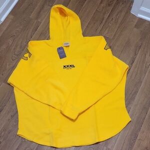 Yellow XXXL Fleece Hoodie